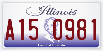 IL license plate A150981