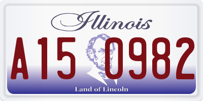 IL license plate A150982