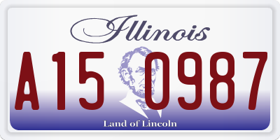 IL license plate A150987