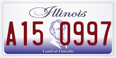 IL license plate A150997