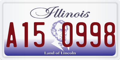IL license plate A150998