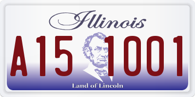 IL license plate A151001
