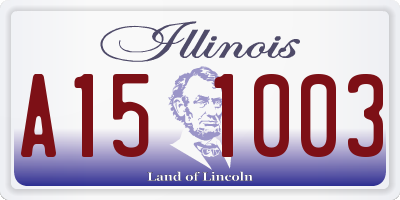 IL license plate A151003