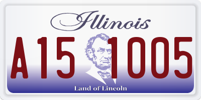 IL license plate A151005