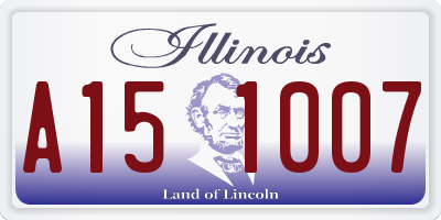 IL license plate A151007