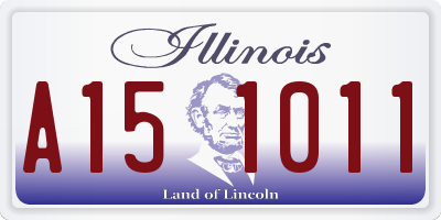IL license plate A151011