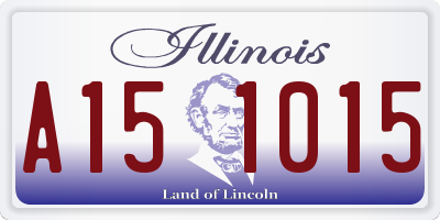 IL license plate A151015