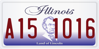 IL license plate A151016