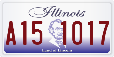 IL license plate A151017