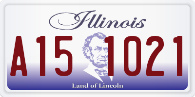 IL license plate A151021
