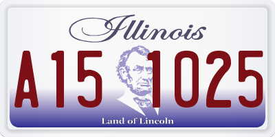 IL license plate A151025