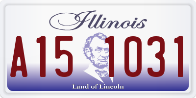 IL license plate A151031