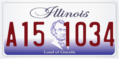 IL license plate A151034