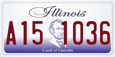 IL license plate A151036