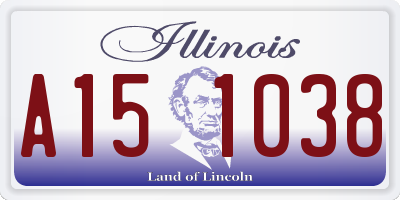 IL license plate A151038