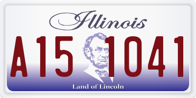 IL license plate A151041