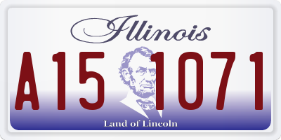 IL license plate A151071