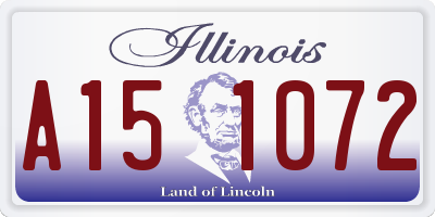 IL license plate A151072