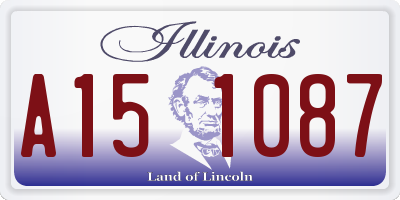 IL license plate A151087