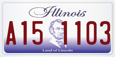 IL license plate A151103
