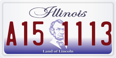 IL license plate A151113