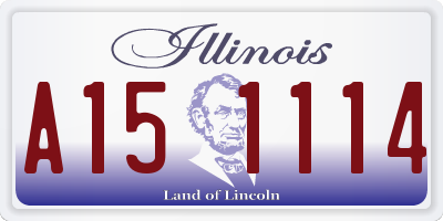IL license plate A151114