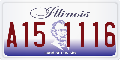 IL license plate A151116
