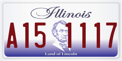 IL license plate A151117