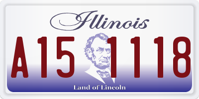 IL license plate A151118