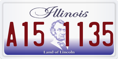 IL license plate A151135