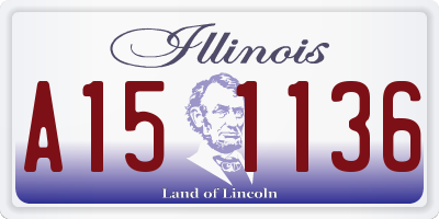 IL license plate A151136