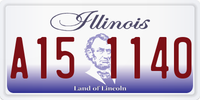 IL license plate A151140