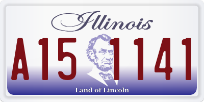 IL license plate A151141