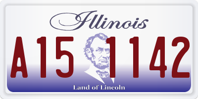 IL license plate A151142
