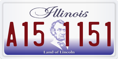 IL license plate A151151