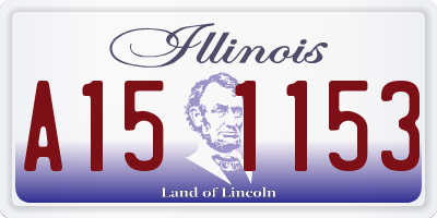 IL license plate A151153