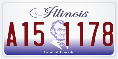 IL license plate A151178