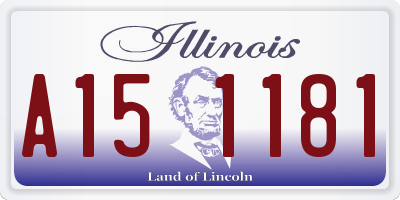 IL license plate A151181