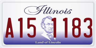 IL license plate A151183