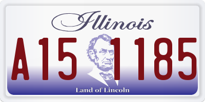 IL license plate A151185