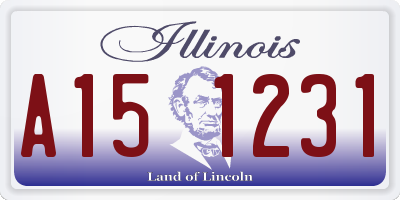 IL license plate A151231
