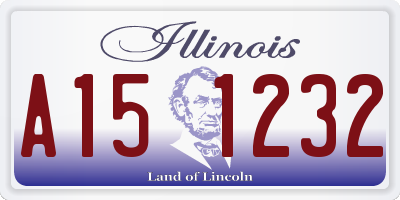 IL license plate A151232