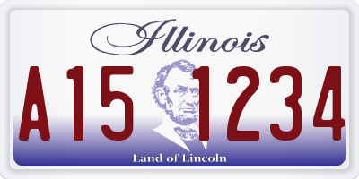 IL license plate A151234