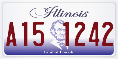 IL license plate A151242