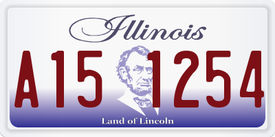 IL license plate A151254