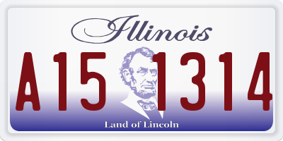 IL license plate A151314