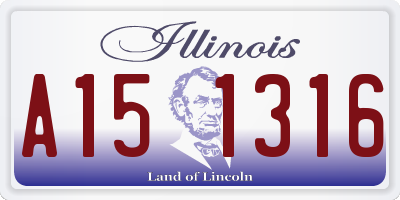 IL license plate A151316