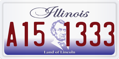 IL license plate A151333
