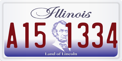 IL license plate A151334