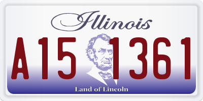 IL license plate A151361